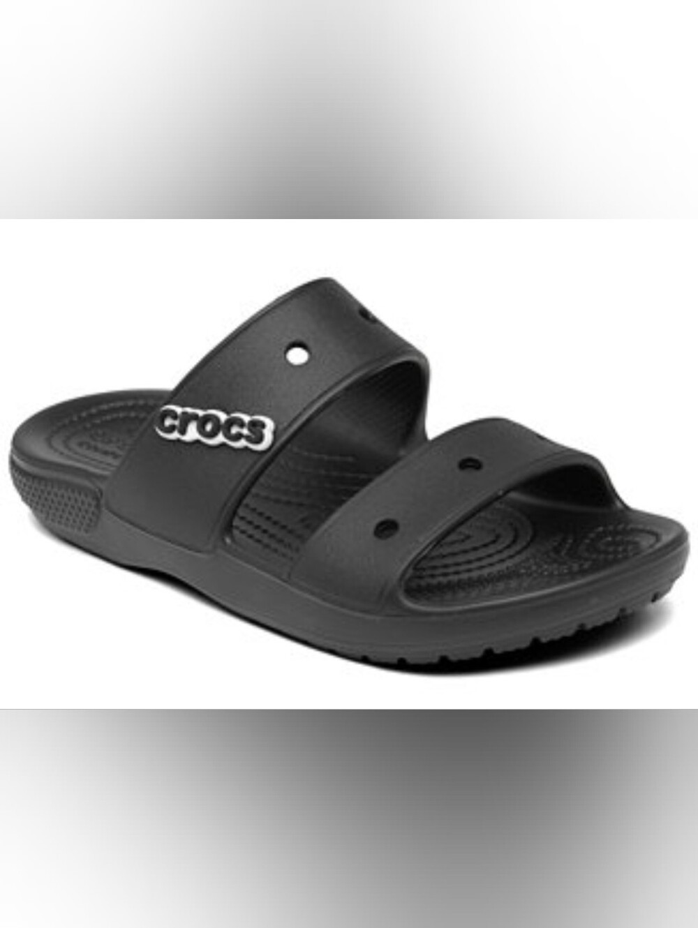Crocs Classic Two-Strap Sandal Women's Black Size 8